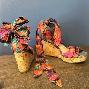 Impo Multicolor Wedge Sandals